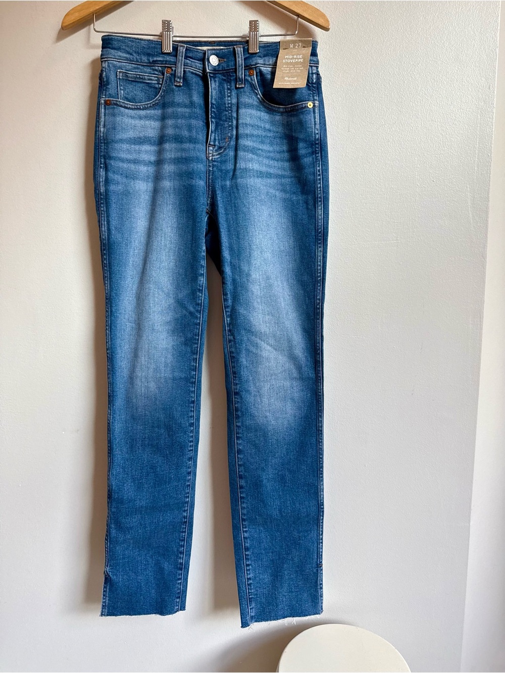 Madewell Women’s Mid-Rise Stovepipe Jeans, 27